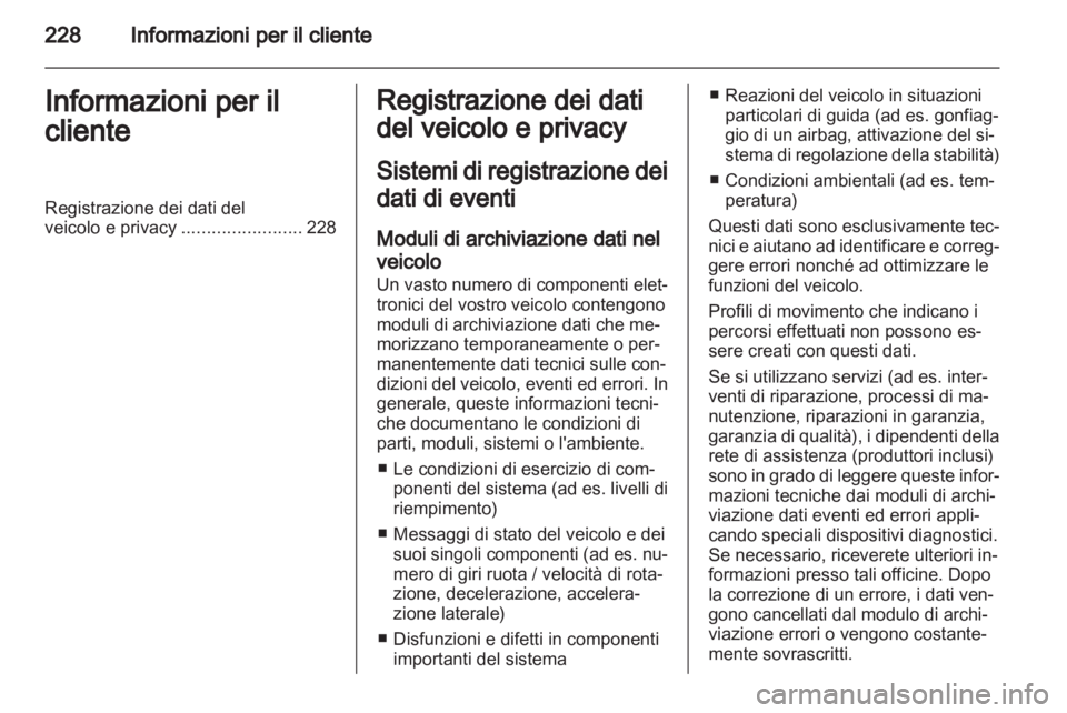 OPEL CORSA 2013  Manuale di uso e manutenzione (in Italian) 