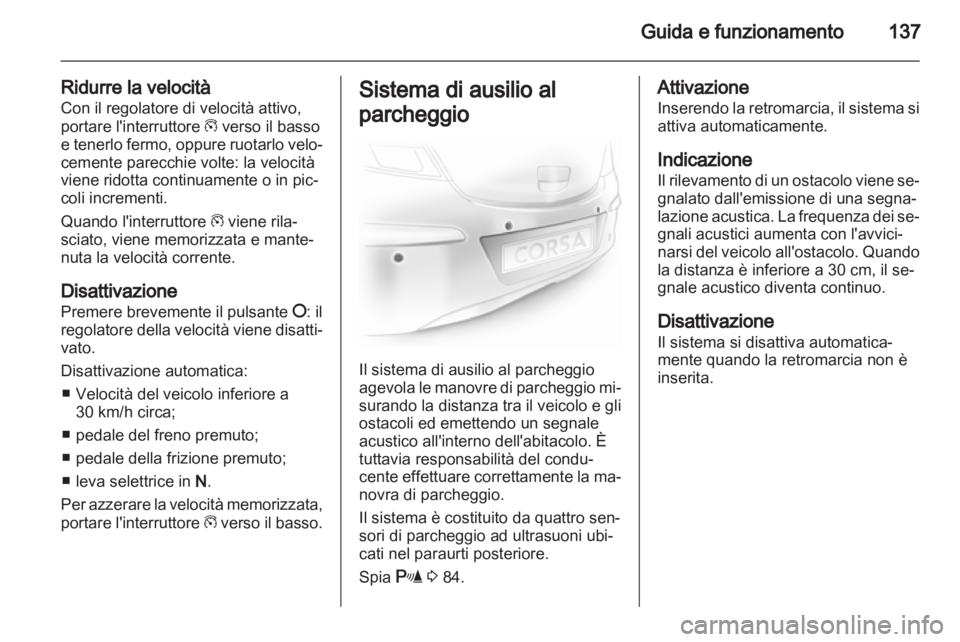 OPEL CORSA 2013.5  Manuale di uso e manutenzione (in Italian) 