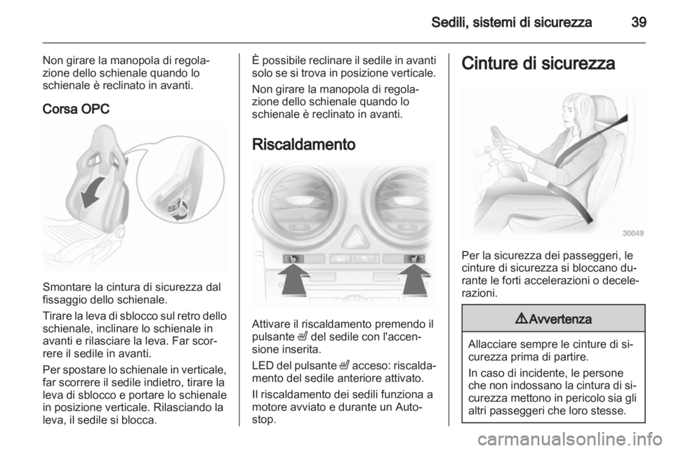 OPEL CORSA 2013.5  Manuale di uso e manutenzione (in Italian) 