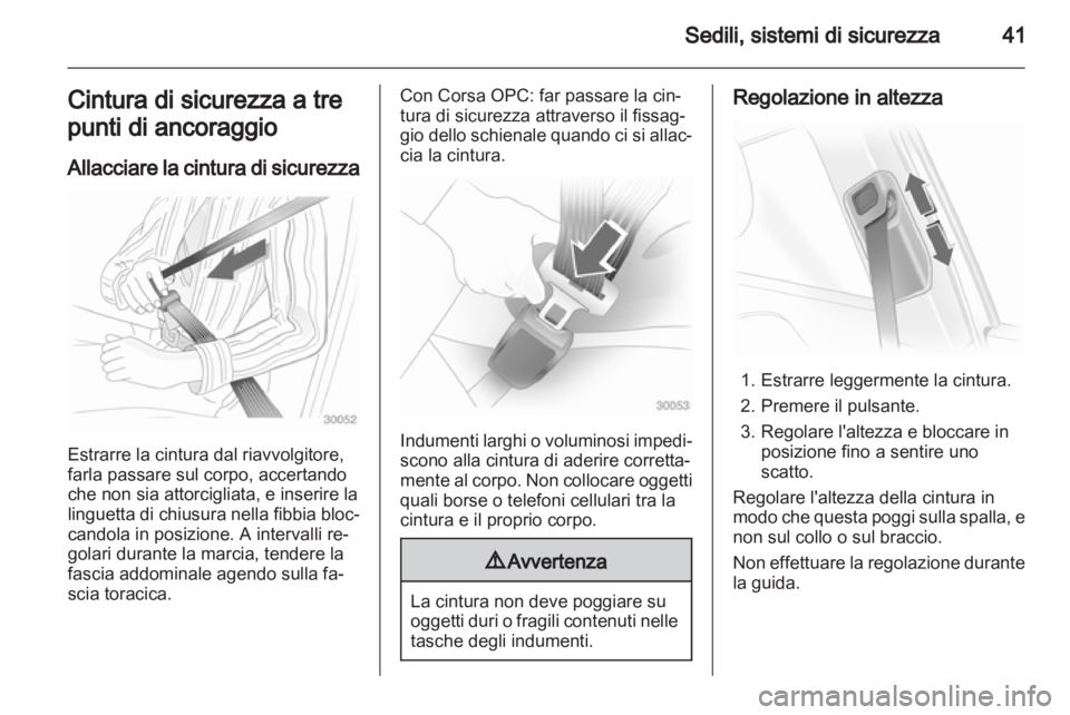 OPEL CORSA 2013.5  Manuale di uso e manutenzione (in Italian) 