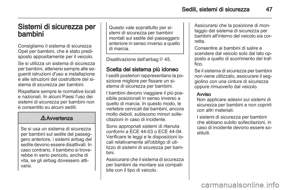 OPEL CORSA 2013.5  Manuale di uso e manutenzione (in Italian) 