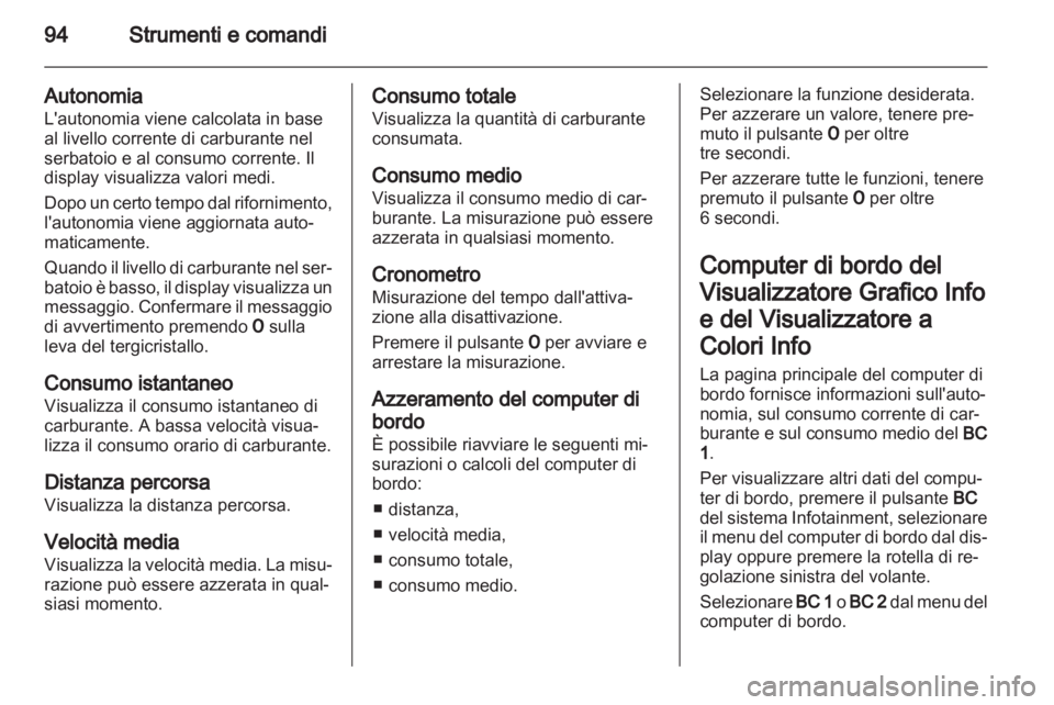 OPEL CORSA 2013.5  Manuale di uso e manutenzione (in Italian) 