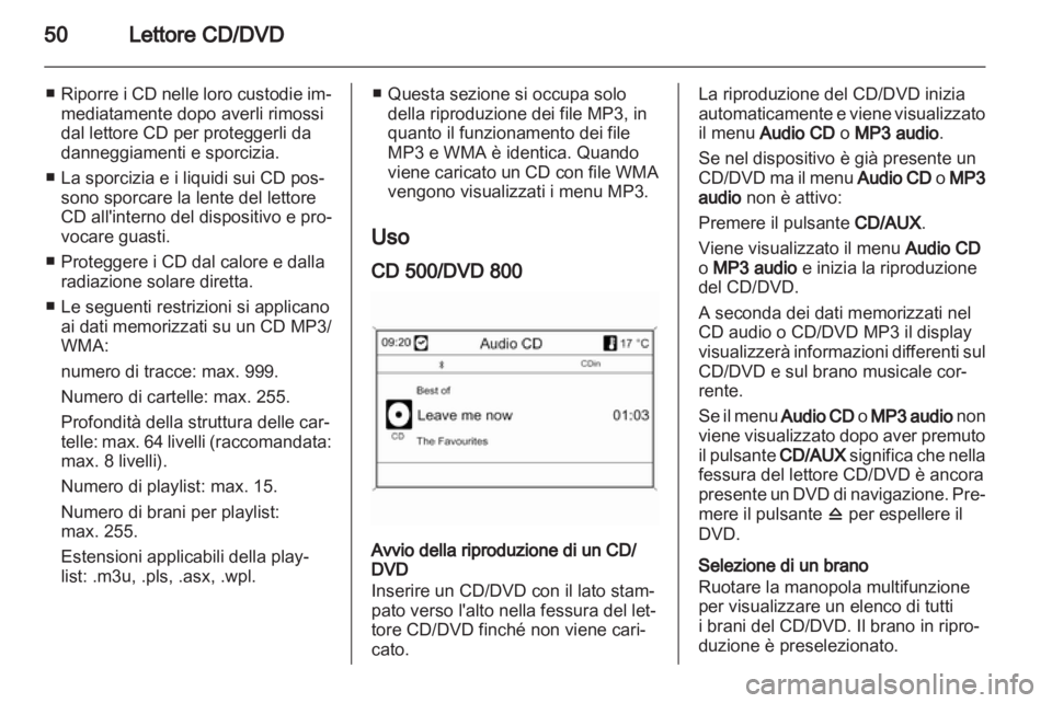 OPEL INSIGNIA 2010.5  Manuale del sistema Infotainment (in Italian) 