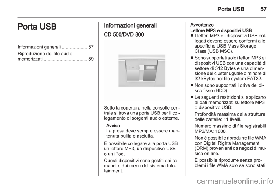 OPEL INSIGNIA 2010.5  Manuale del sistema Infotainment (in Italian) 