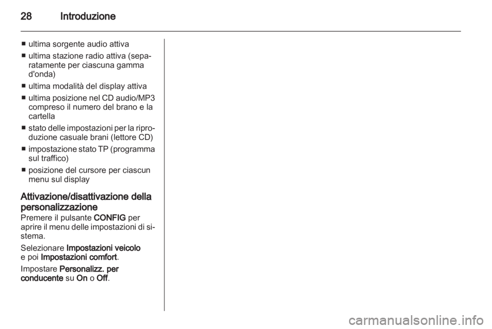 OPEL INSIGNIA 2011  Manuale del sistema Infotainment (in Italian) 