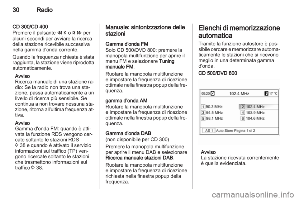 OPEL INSIGNIA 2011  Manuale del sistema Infotainment (in Italian) 