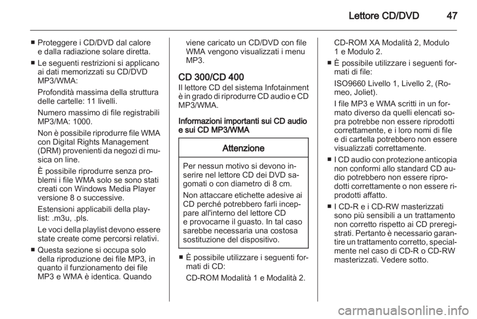 OPEL INSIGNIA 2011  Manuale del sistema Infotainment (in Italian) 