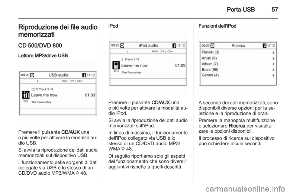 OPEL INSIGNIA 2011  Manuale del sistema Infotainment (in Italian) 