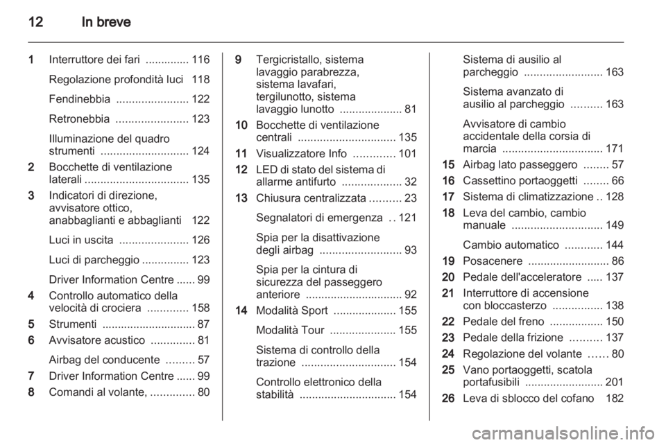 OPEL INSIGNIA 2012  Manuale di uso e manutenzione (in Italian) 