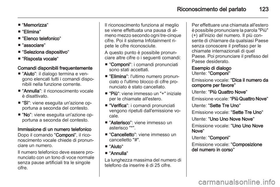 OPEL INSIGNIA 2012.5  Manuale del sistema Infotainment (in Italian) 
