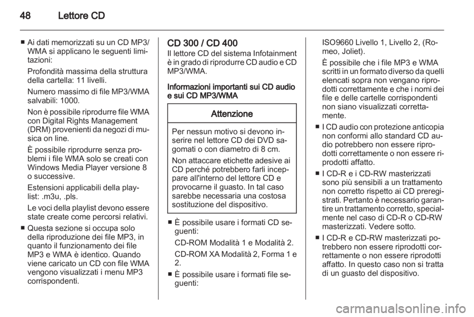 OPEL INSIGNIA 2012.5  Manuale del sistema Infotainment (in Italian) 