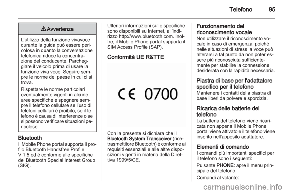 OPEL MERIVA 2011.25  Manuale del sistema Infotainment (in Italian) 