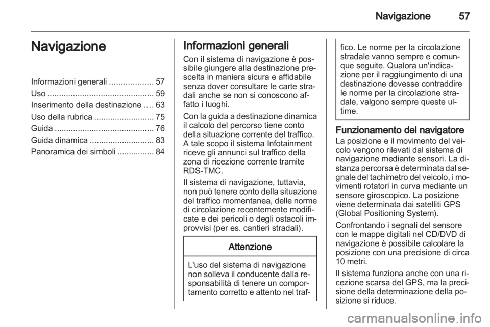 OPEL MERIVA 2011.5  Manuale del sistema Infotainment (in Italian) 