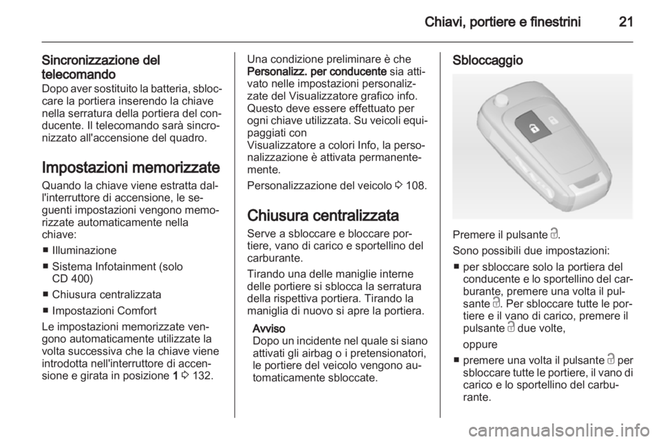 OPEL MERIVA 2011.5  Manuale di uso e manutenzione (in Italian) 