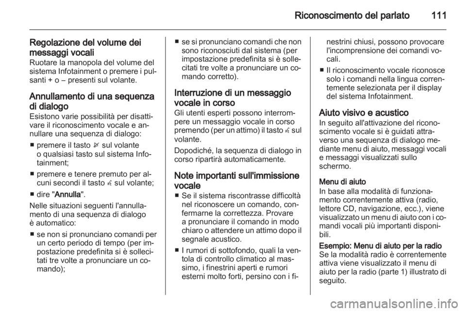 OPEL MERIVA 2012  Manuale del sistema Infotainment (in Italian) 