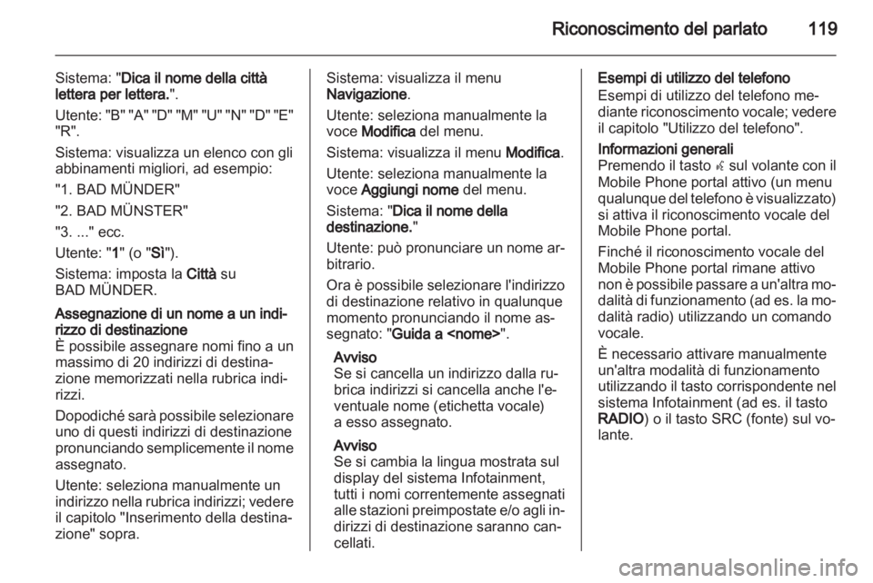 OPEL MERIVA 2012  Manuale del sistema Infotainment (in Italian) 