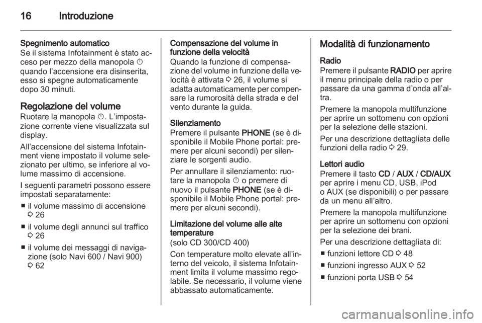 OPEL MERIVA 2012  Manuale del sistema Infotainment (in Italian) 