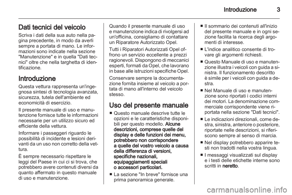 OPEL MERIVA 2012  Manuale di uso e manutenzione (in Italian) 