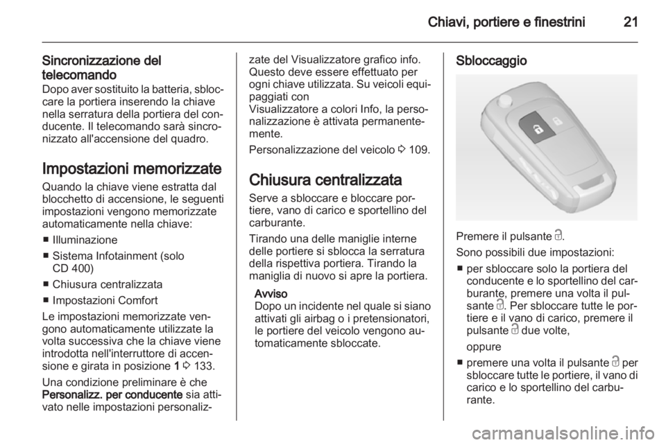 OPEL MERIVA 2012  Manuale di uso e manutenzione (in Italian) 