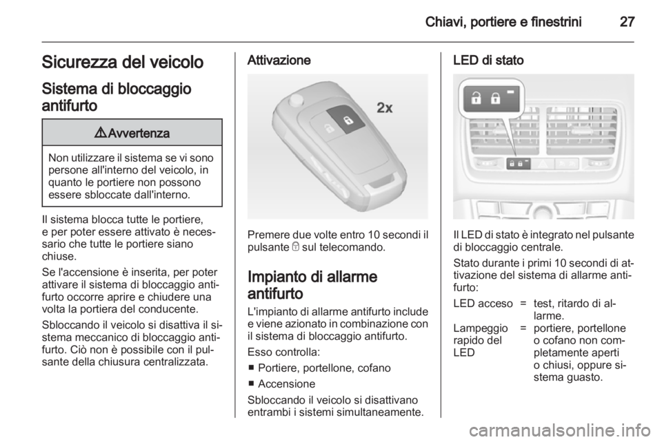 OPEL MERIVA 2012  Manuale di uso e manutenzione (in Italian) 