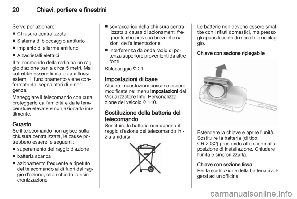 OPEL MERIVA 2012.5  Manuale di uso e manutenzione (in Italian) 