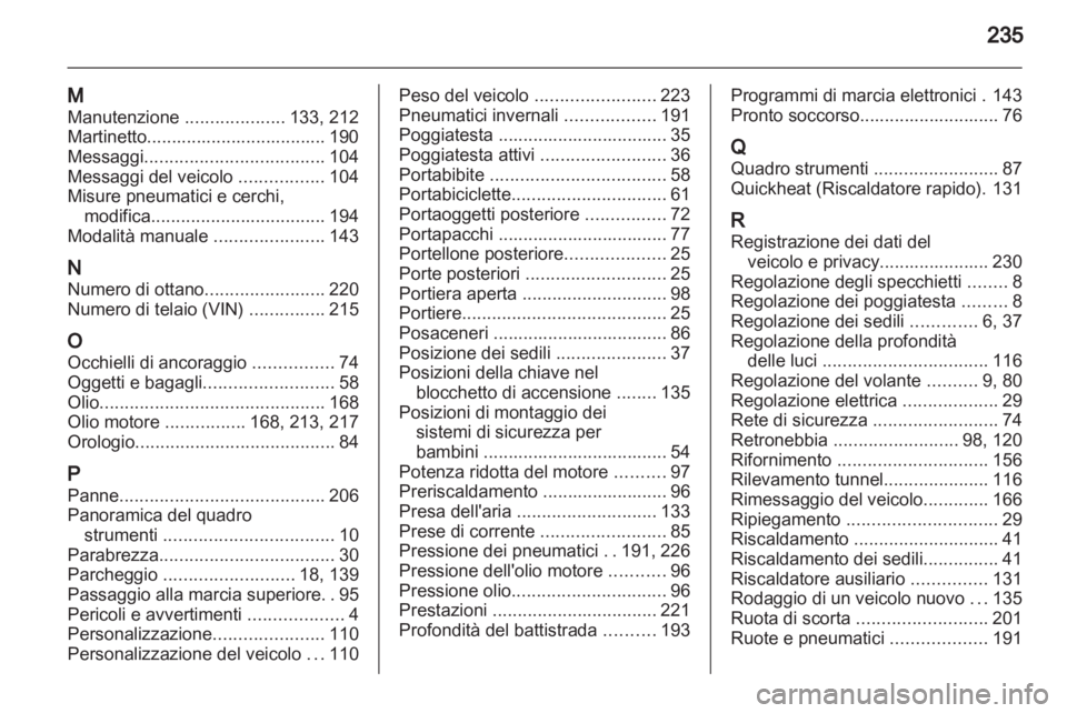OPEL MERIVA 2012.5  Manuale di uso e manutenzione (in Italian) 