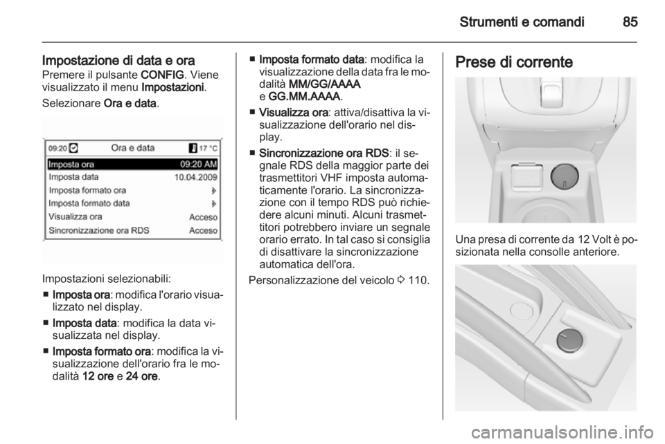 OPEL MERIVA 2012.5  Manuale di uso e manutenzione (in Italian) 