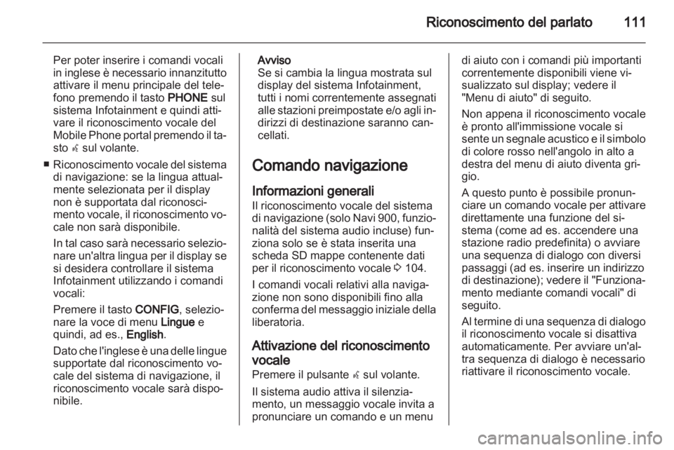 OPEL MERIVA 2013  Manuale del sistema Infotainment (in Italian) 