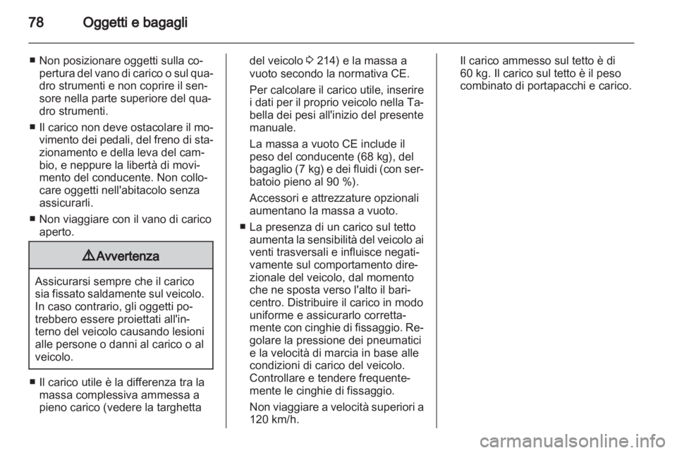 OPEL MERIVA 2013  Manuale di uso e manutenzione (in Italian) 