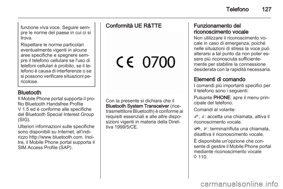 OPEL MERIVA 2013.5  Manuale del sistema Infotainment (in Italian) 