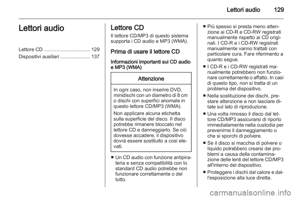 OPEL MOKKA 2013  Manuale del sistema Infotainment (in Italian) 