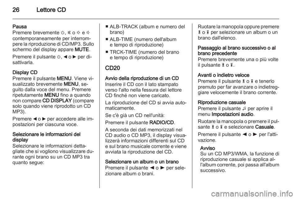 OPEL MOVANO_B 2011.5  Manuale del sistema Infotainment (in Italian) 
