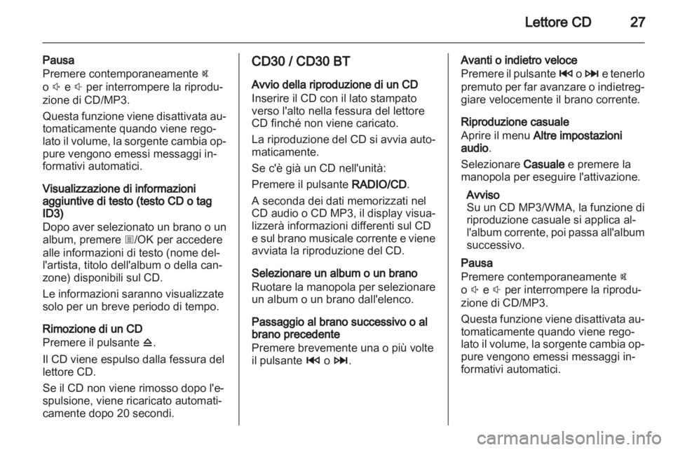 OPEL MOVANO_B 2011.5  Manuale del sistema Infotainment (in Italian) 