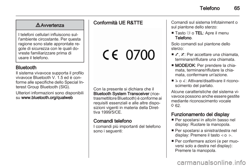 OPEL MOVANO_B 2012  Manuale del sistema Infotainment (in Italian) 
