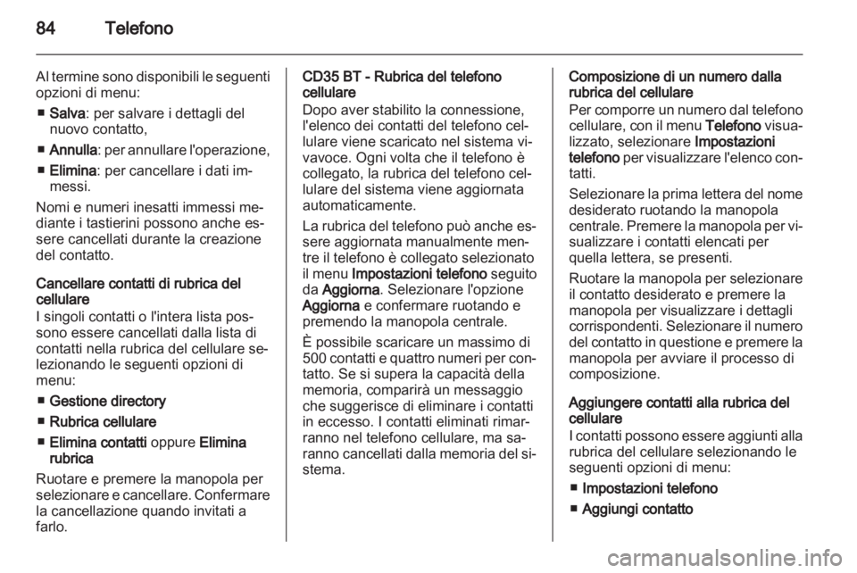 OPEL MOVANO_B 2013.5  Manuale del sistema Infotainment (in Italian) 