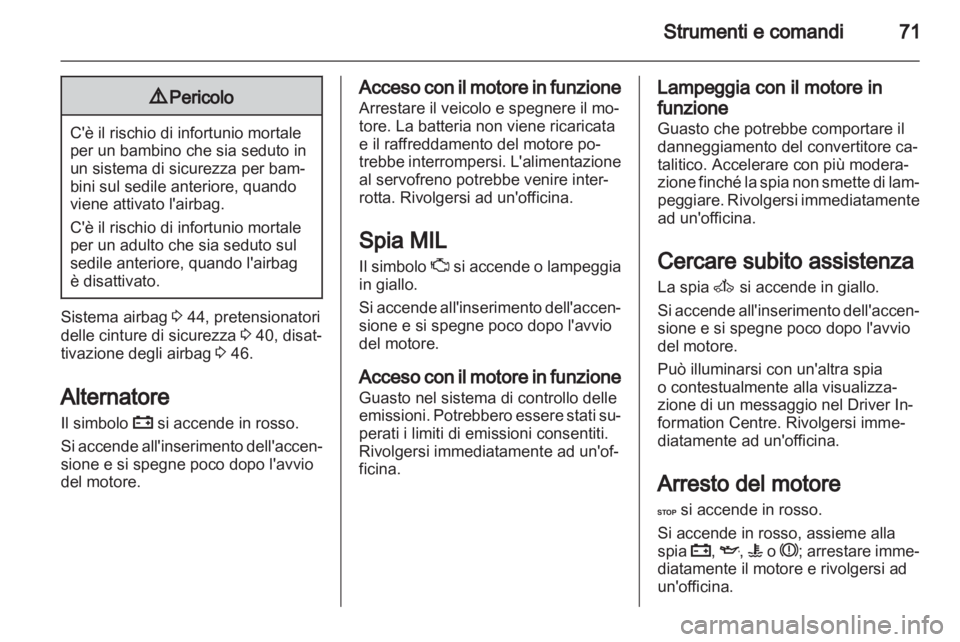 OPEL VIVARO 2012  Manuale di uso e manutenzione (in Italian) 