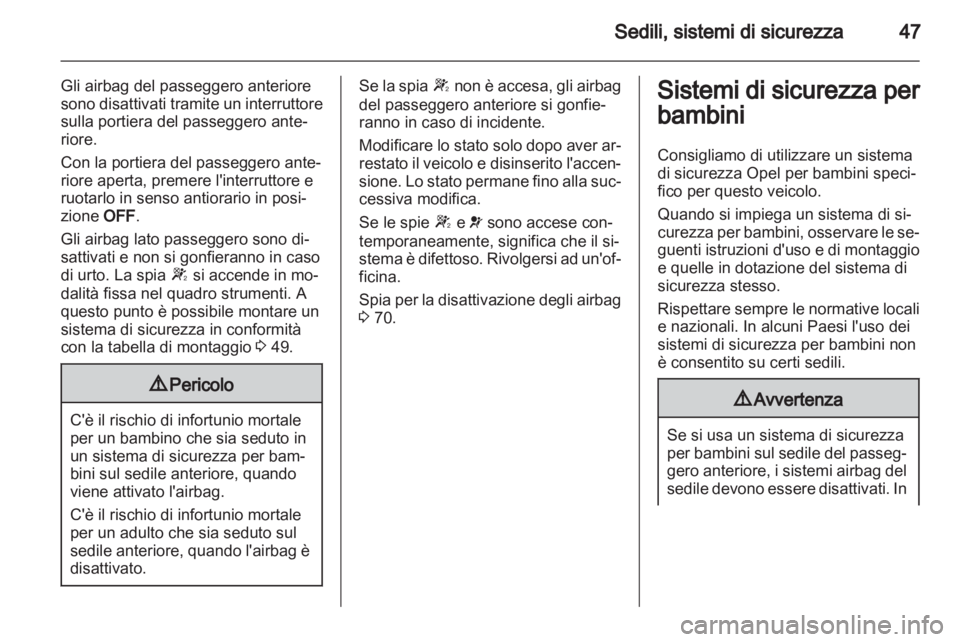OPEL VIVARO 2013  Manuale di uso e manutenzione (in Italian) 
