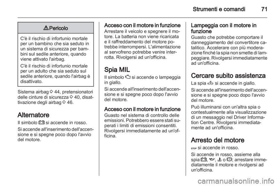 OPEL VIVARO 2013  Manuale di uso e manutenzione (in Italian) 