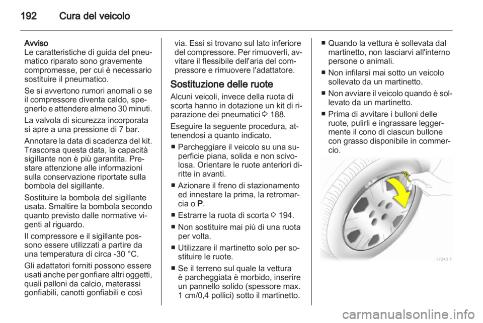 OPEL ZAFIRA 2010  Manuale di uso e manutenzione (in Italian) 