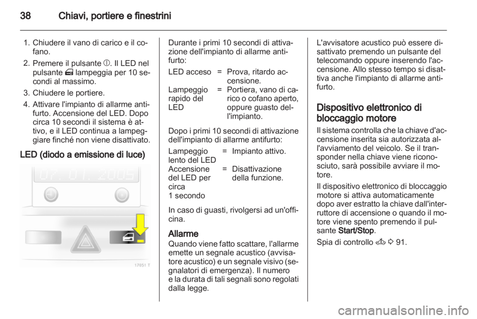 OPEL ZAFIRA 2010  Manuale di uso e manutenzione (in Italian) 