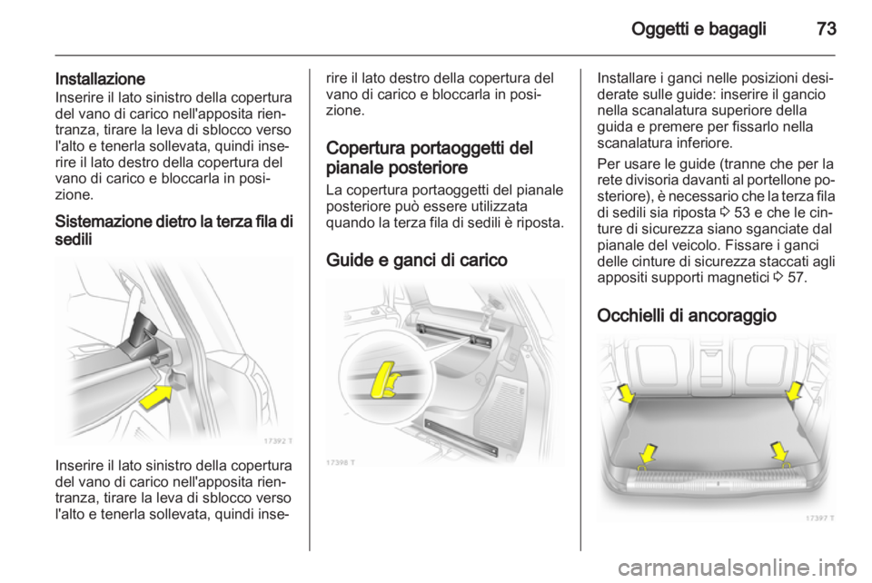 OPEL ZAFIRA 2010.5  Manuale di uso e manutenzione (in Italian) 