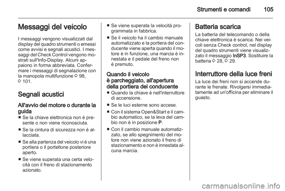 OPEL ZAFIRA 2011  Manuale di uso e manutenzione (in Italian) 