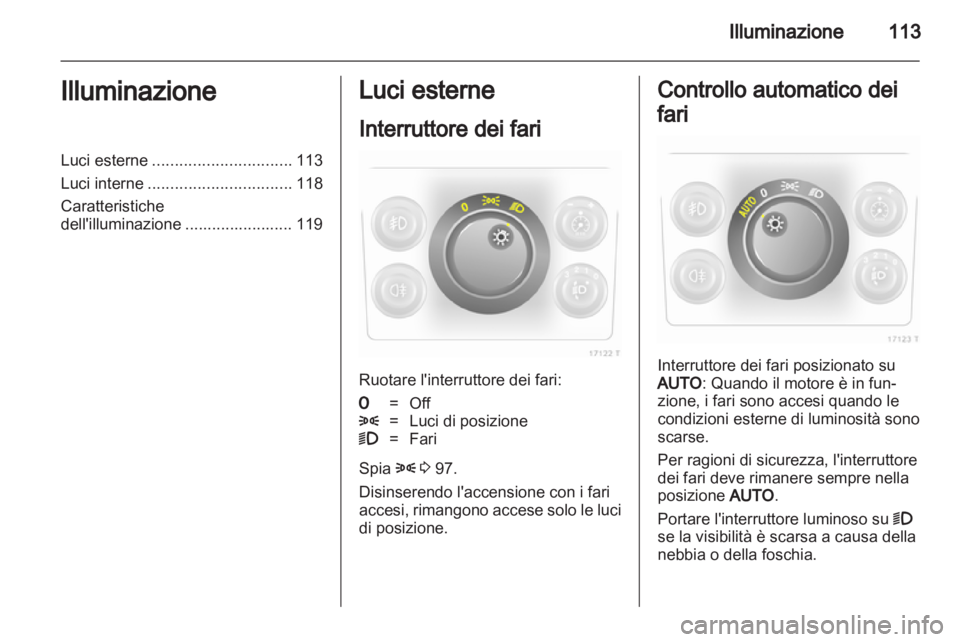 OPEL ZAFIRA 2011  Manuale di uso e manutenzione (in Italian) 