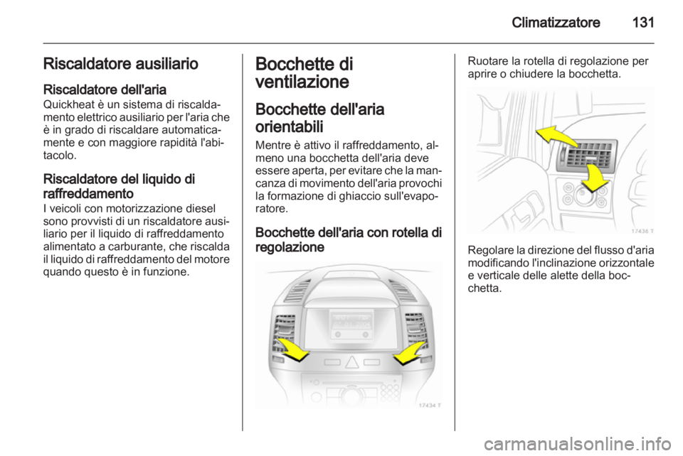 OPEL ZAFIRA 2011  Manuale di uso e manutenzione (in Italian) 