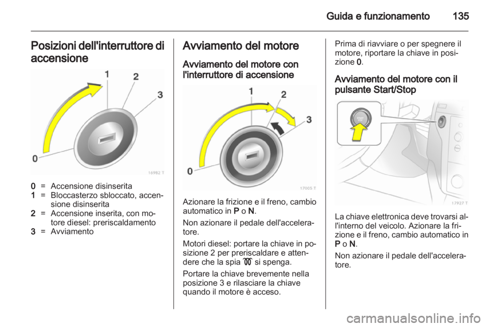 OPEL ZAFIRA 2011  Manuale di uso e manutenzione (in Italian) 