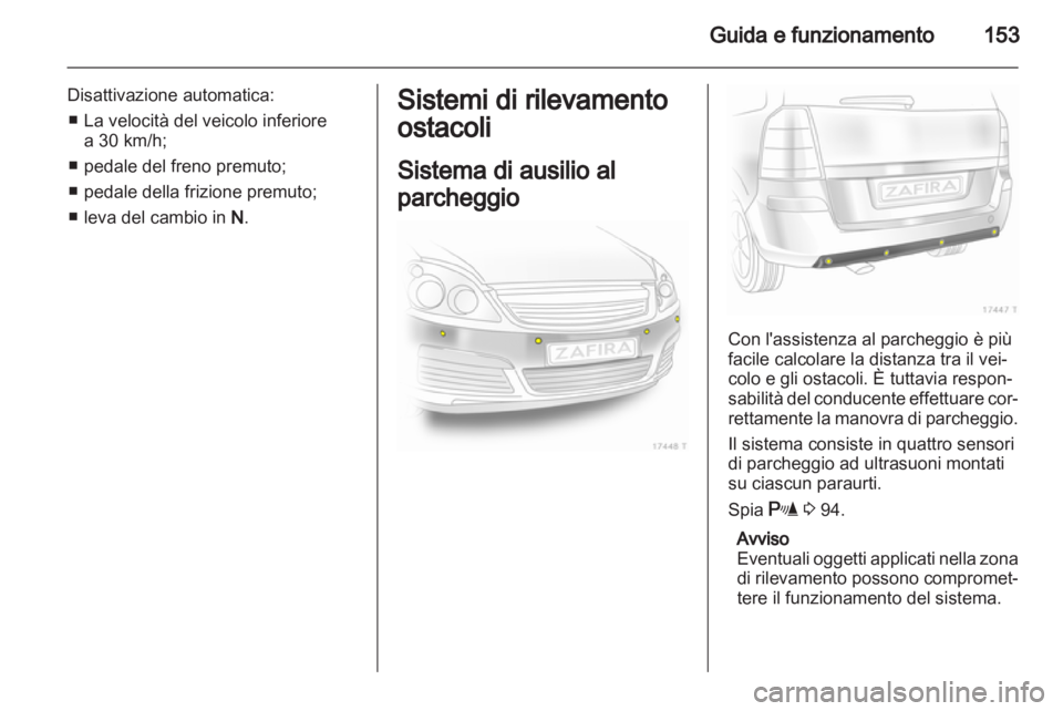 OPEL ZAFIRA 2011  Manuale di uso e manutenzione (in Italian) 