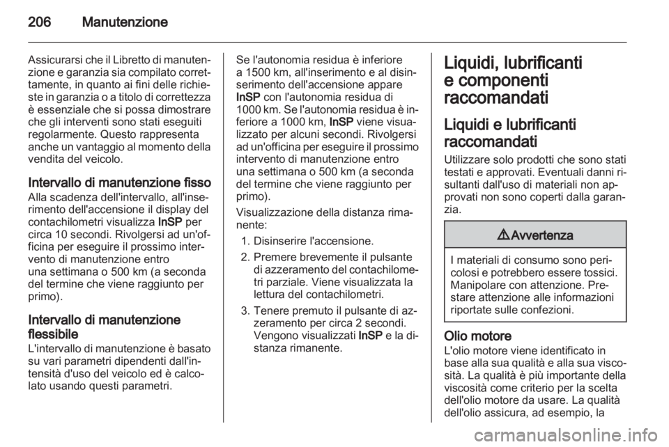 OPEL ZAFIRA 2011  Manuale di uso e manutenzione (in Italian) 