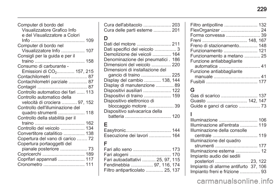 OPEL ZAFIRA 2011  Manuale di uso e manutenzione (in Italian) 