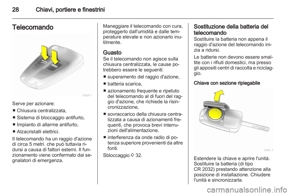 OPEL ZAFIRA 2011  Manuale di uso e manutenzione (in Italian) 