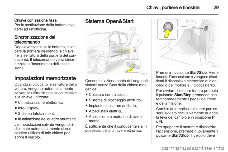 OPEL ZAFIRA 2011  Manuale di uso e manutenzione (in Italian) 